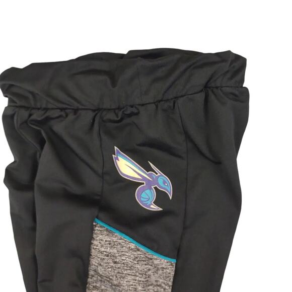 NBA Charlotte Hornets Basketball Ankle Leggings, Women's Sz S, Black Gray Teal - Picture 2 of 7